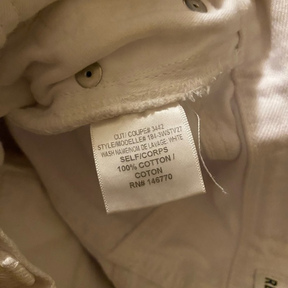 RE/DONE Women's High Rise Stove Pipe Straight Jeans White Size 26 Button Fly - Picture 6 of 6